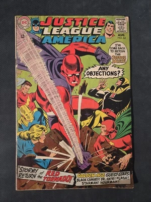 Justice League Of America #64 (DC 1968) Silver Age! Red Tornado /JSA! - Image 1 of 4