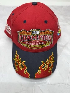 Jeff Gordon #24 2001 Winston Cup Champion Hat Chase Authentics NASCAR Flames Y2k - Picture 1 of 5
