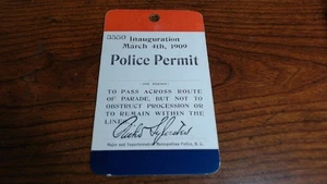 Permiso policial de inauguración 1909 raro encontrar casi como nuevo - Imagen 1 de 4