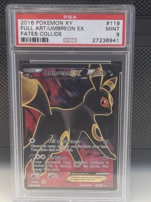 Umbreon EX 119/124 Pokemon Fates Collide Full Art Holo English PSA 9 MINT - Image 1 of 2