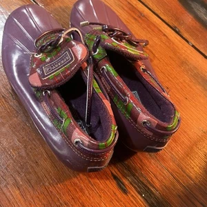 Scarpe basse Sperry Top Siders Duck impermeabili in gomma misura 7,5 viola.     - Foto 1 di 5
