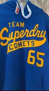 Mens Blue Superdry Hoodie XXL In Very Good Condition - Picture 1 of 4