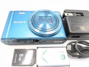 Cámara SONY Cyber-Shot DSC-WX300 azul con cargador de batería de Japón y206 - Imagen 1 de 24
