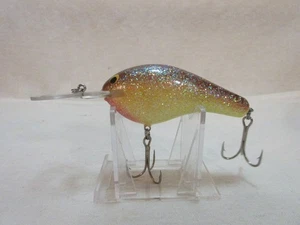 Vintage Bagley Diving B3 Dazzle marrone su Chartreuse - Foto 1 di 4