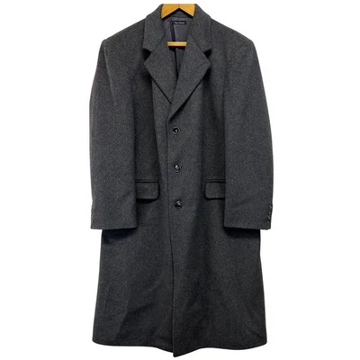 VTG 90s Stafford Executive Overcoat Men's 42 Charcoal Gray Wool Cashmere EUC - Image 1 of 4
