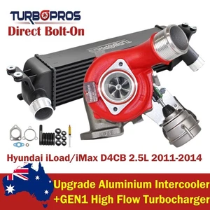 Turbocargador de alto flujo GEN1 con intercooler para Hyundai iLoad/iMax D4CB 2,5 L - Imagen 1 de 11