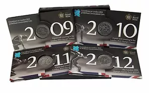£5 FIVE POUND COIN PACKS OLYMPIC COUNTDOWN / PRESENTATION PACKS ROYAL MINT - Picture 1 of 15