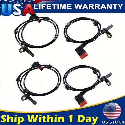 4Pcs Fit Mercedes W216 W221 2007-2010 ABS Wheel Speed Sensor Front Rear LH & RH Foto 1 de 4