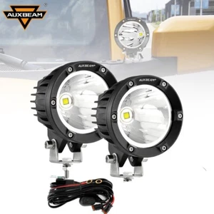 Vainas de luz de conducción LED redondas Auxbeam de 4 pulgadas conducción todoterreno para Ford Bronco 2021-23 - Imagen 1 de 12