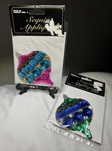 Vintage Wang's International Christmas Sequin Appliqués Lot 2 ~ Ornament (C) - Picture 1 of 9