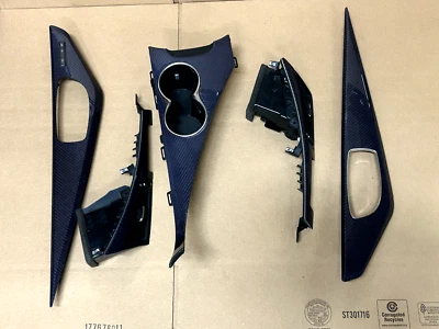 OEM 2017-2022 INFINITI Q60 PUERTA TABLERO CONSOLA MOLDURA AZUL/NEGRO FIBRA DE CARBONO #A0.04 Foto 1 de 4