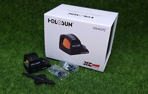 Holosun Open Reflex 407 2 MOA Red Dot Sight Solar Power, Black - HS407C X2