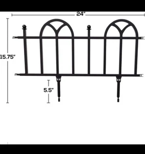 Garden Edging Border- Flower Bed Edging for Landscaping- Victorian Fence, 4 P... - Picture 1 of 7