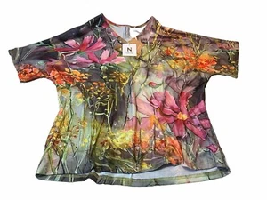 Nora Cora Neu mit Etikett Aquarell Blumen XXL Plus T-Shirt Top - Bild 1 von 6