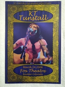 19" KT Tunstall 2006 Concert Poster Fox Theatre Boulder CO - Imagen 1 de 1