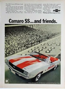 Chevrolet Camaro SS 1969 ~ anuncio de automóvil vintage coleccionable - Imagen 1 de 1