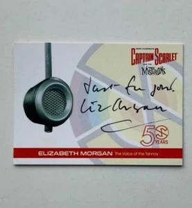 CAPTAIN SCARLET  50 YEARS - AUTOGRAPH CARD EM4, ELIZABETH MORGAN - UNSTOPPABLE - Picture 1 of 2
