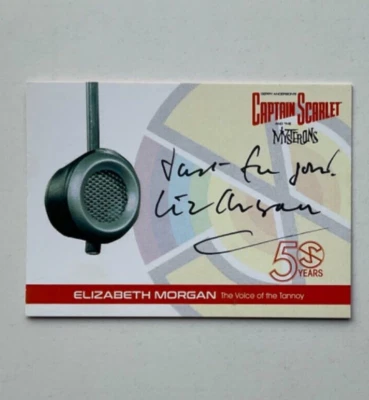 CAPTAIN SCARLET  50 YEARS - AUTOGRAPH CARD EM4, ELIZABETH MORGAN - UNSTOPPABLE - Image 1 of 2
