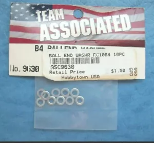 VINTAGE TEAM ASSOCIATED 9630 BALL END WASHER RC10B4 (10) ASC9630 NIP - Picture 1 of 1