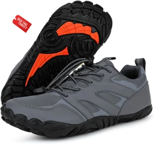 Herren Damen Schuhe dick Wanderweg rutschfest breite Spitze Zero Drop leicht - Bild 1 von 16