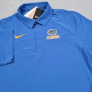 Florida Gators Shirt Men Medium Blue Nike Dri Fit On Field Sideline Polo Coaches - Picture 1 of 15