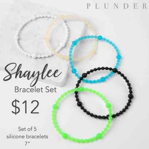 Plunder Design "SHAYLEE" Armband Set! Silikon 5er Set. - Bild 1 von 3