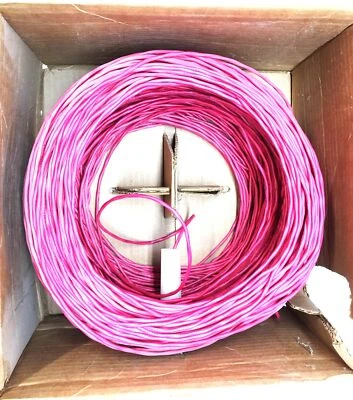 Carol 500' Plenum Fire Alarm RED Wire Cable 18/2C FPLP 18AWG E3602S.30.03 NOS - Image 1 of 4