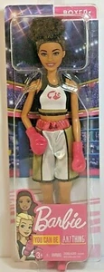 Muñeca Barbie Boxer Morena con Conjunto de Boxeo y Guantes de Boxeo Rosa Muñeca 3+ NUEVA - Imagen 1 de 2