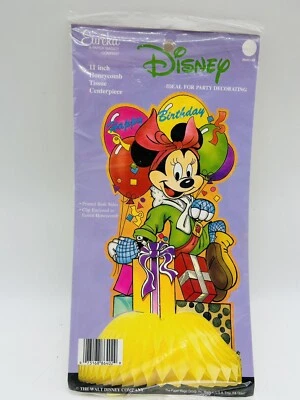 Vintage Eureka Minnie Mouse Happy Birthday Decoration Honeycomb Party Disney USA - Image 1 of 4