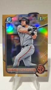 2022 1st Bowman Chrome Diego Rincone Gold /50 Giants Prospect Card - Picture 1 of 4