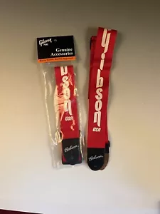Gibson Original Logo Vintage ACE Style Red Guitar Strap USA - Picture 1 of 1