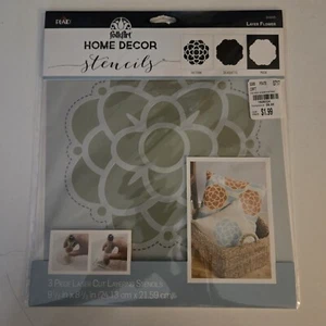 Plaid Volkskunst Schicht Blume Schablone Set #34945 3tlg Lagenlook Blumen Wohndeko - Bild 1 von 5