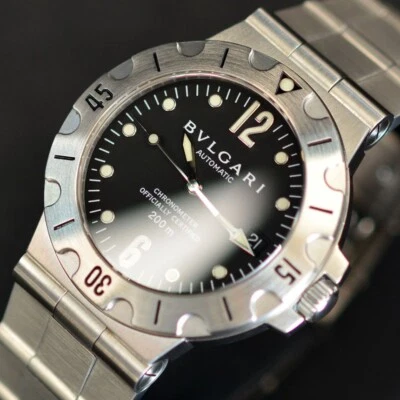 BVLGARI diagon automatic diver men watch black dial SD38S - Image 1 of 4