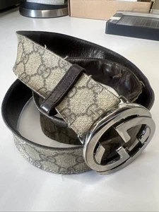 Vintage GUCCI Monogram BELT See Pics For Condition - Picture 1 of 21