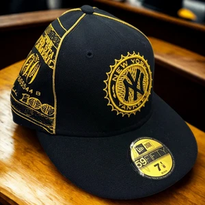 New York Yankees Wool 100 Dollar Bill New Era 59Fifty 7 1/8 Baseball Hat NWT - Picture 1 of 8