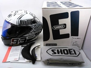 SHOEI Full Face Helmet X-Fourteen X-14 Marquez 4 White XL Size Japan Used - Picture 1 of 10