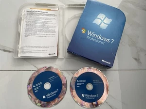 *Microsoft  Windows 7 Professional 64 & 32 discs  (FULL INSTALL) Retail Boxed!!* - Picture 1 of 3