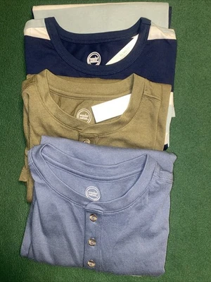 Wonder Nation Boys 3 Piece Long Sleeves stripe Henley Tee Shirt Sz XL(14-16) - Image 1 of 4