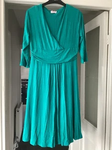 Glamour Empire Size L green Knee Length Dress - Picture 1 of 3