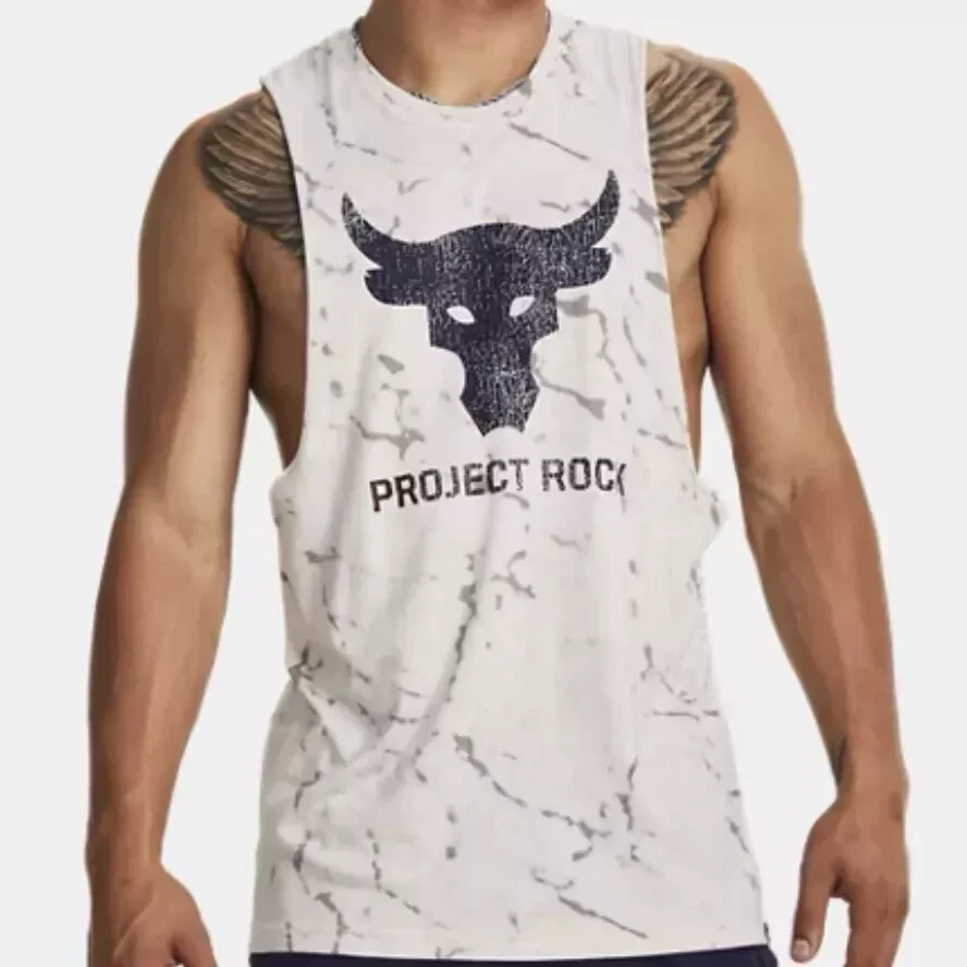 Under Armour UA PJT ROCK BRAHMA BULL TANKSteel Light Heather Black XL