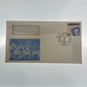 ORIGINAL Official NASA Envelope Astronaut Cover Stamp 1986 Challenger Shuttle - Picture 1 of 3
