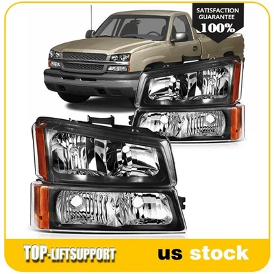 Conjunto de pares de faros para Chevrolet Silverado Avalanche 1500 2500 2003-2007 Foto 1 de 4