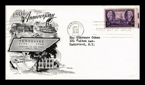 DR JIM STAMPS US TENNESSEE 150TH ANNIVERSARY FDC SCOTT 941 ARTMASTER COVER - Picture 1 of 2