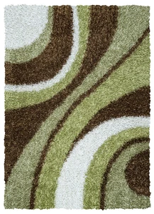5x7 Rizzy Rugs Multi-Color Striped Thick Plush Area Rug KM2324 - Aprx 5' x 7' - Picture 1 of 3