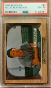 Red Schoendienst - 1955 Bowman #29 - Hall of Fame - PSA 4