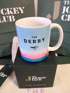 HORSE RACING THE DERBY MUG. FEATURING COLOURFUL GRAPHIC DESIGN AND DERBY LOGO - Picture 1 of 3