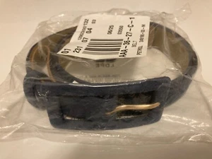 Cinturón para mujer TALBOTS de gamuza de cuero dividido azul gasolina talla mediana (M) nuevo con etiquetas - Imagen 1 de 3