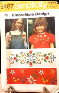 Simplicity Pattern 6487 Embroidery Design NEW UNCUT - Picture 1 of 2