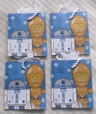 SACOS DE PRESENTE DE NATAL STAR WARS 3CPO R2D2 (4) - X-PEQUENOS - NOVOS - Imagem 1 de 4