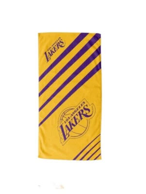 Toalla de playa Jacquard hacia arriba noroeste de la NBA Los Angeles Lakers dorada talla 36x72" Foto 1 de 4